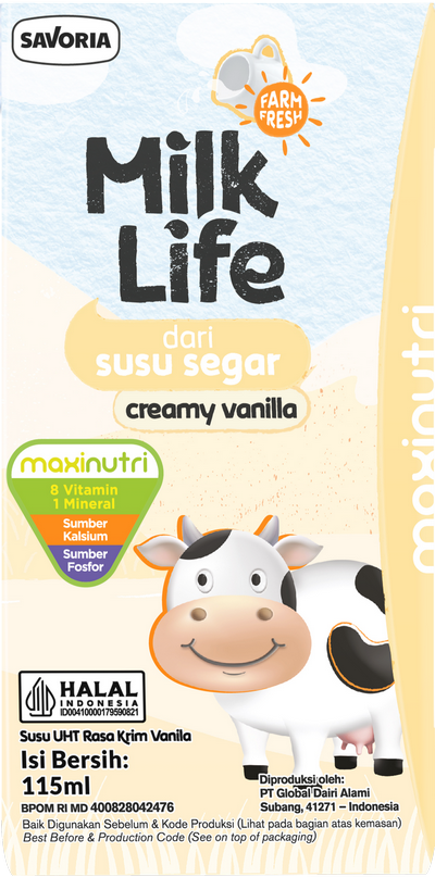 MilkLife UHT Kids Creamy Vanilla 115ml